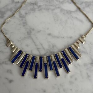 KENDRA SCOTT Blue and Gold Necklace